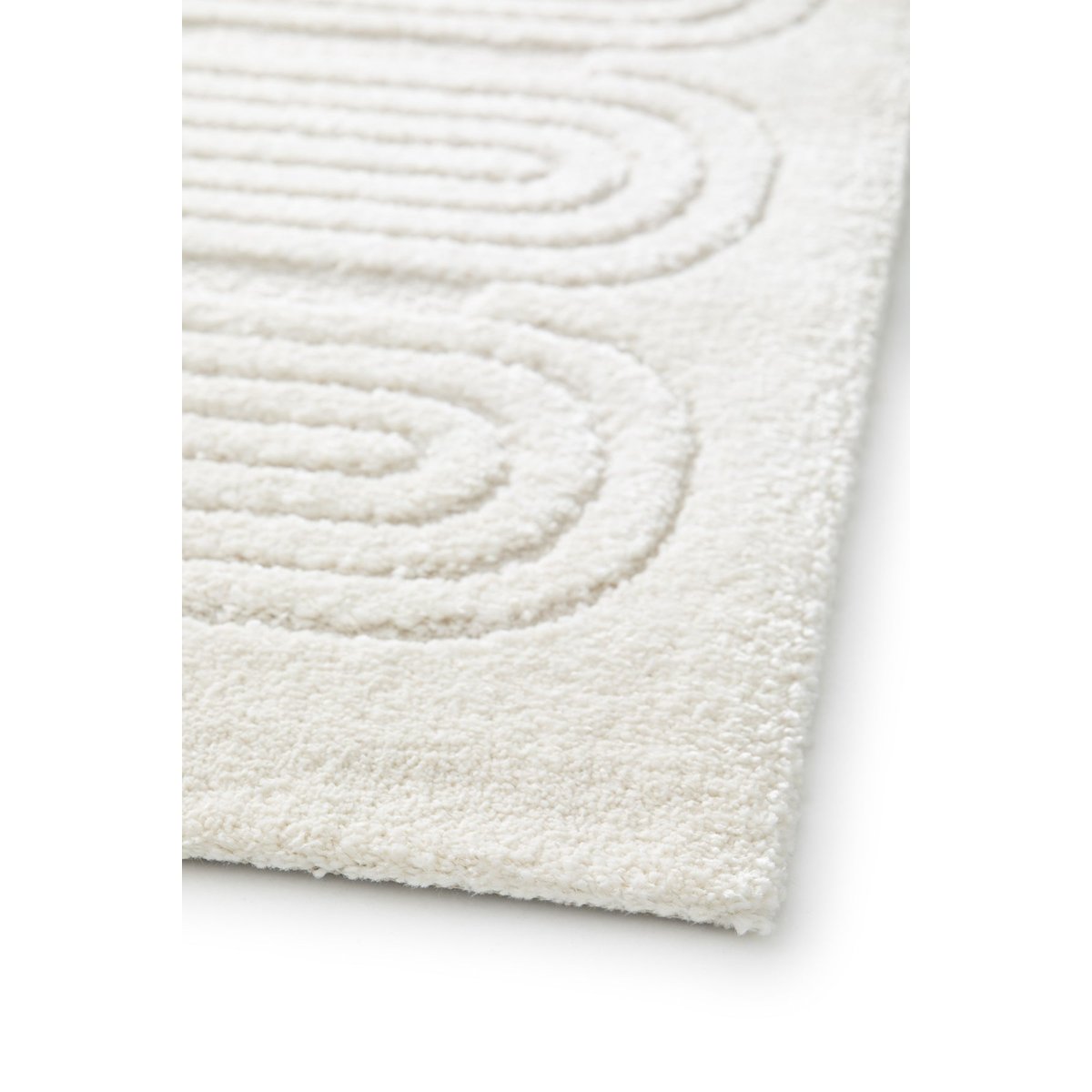 Tapis doux motifs en relief SINEA beige sable, AFK LIVING