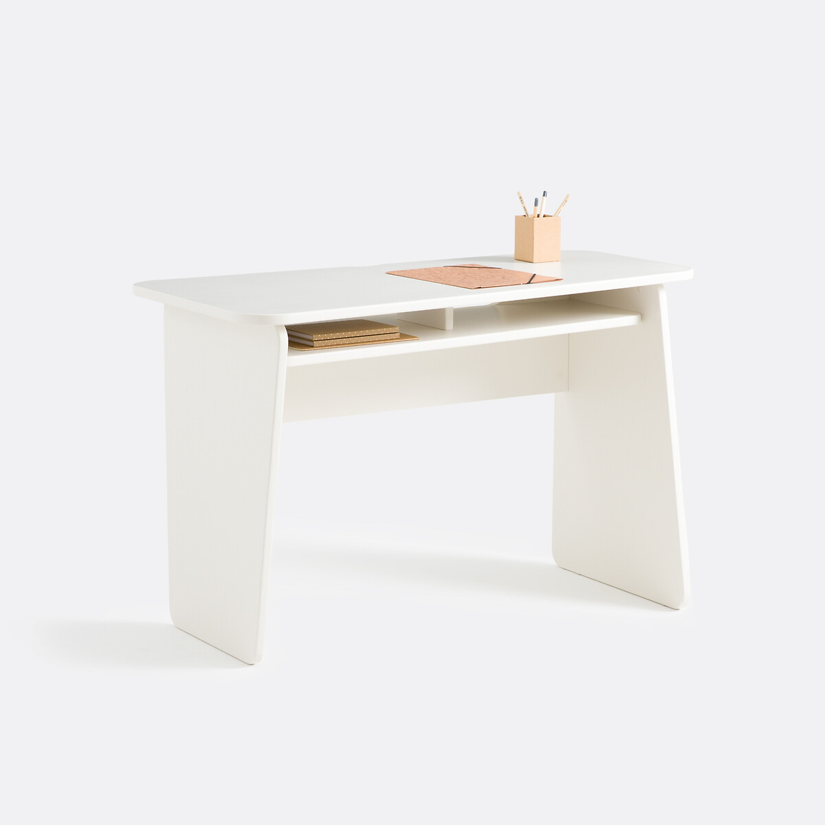 Bureau laqué, 2 niches, FREJA beige, LA REDOUTE INTERIEURS