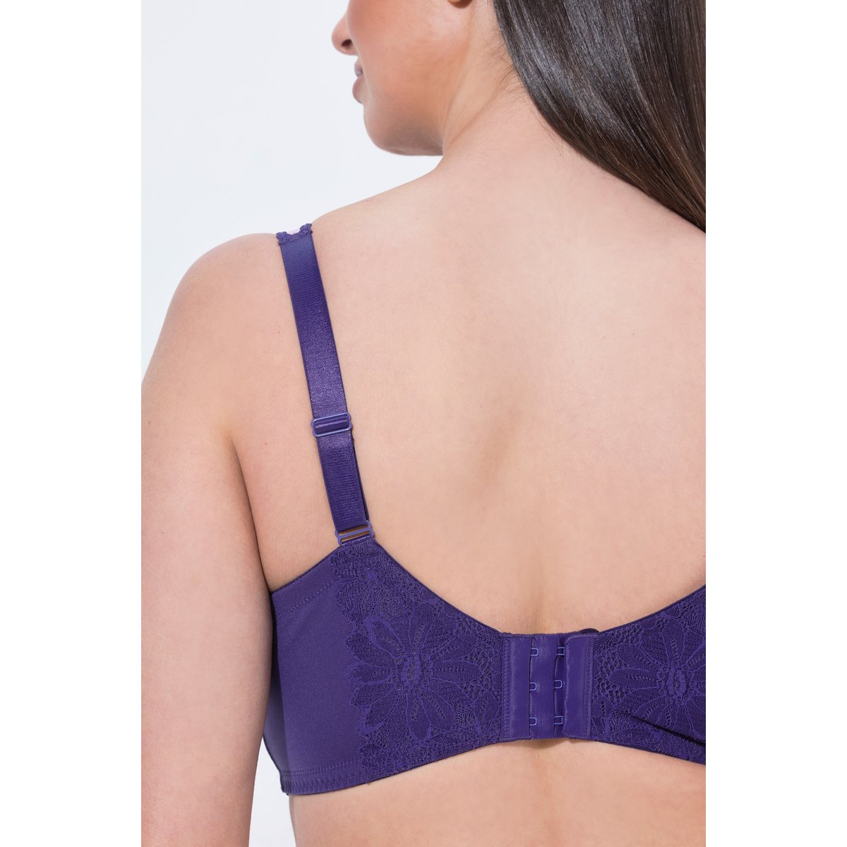 Bralette TruYou en dentelle à fleurs bleu lilas, ULLA POPKEN