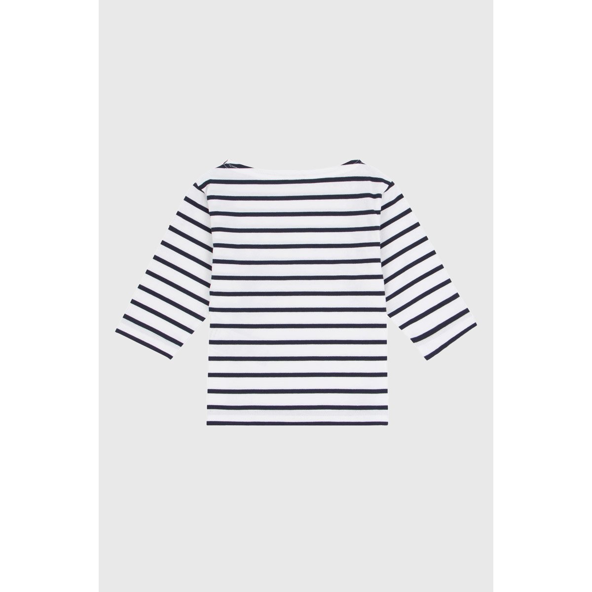 Marinière Beg Meil Kids - coton léger blanc/navire, ARMOR-LUX