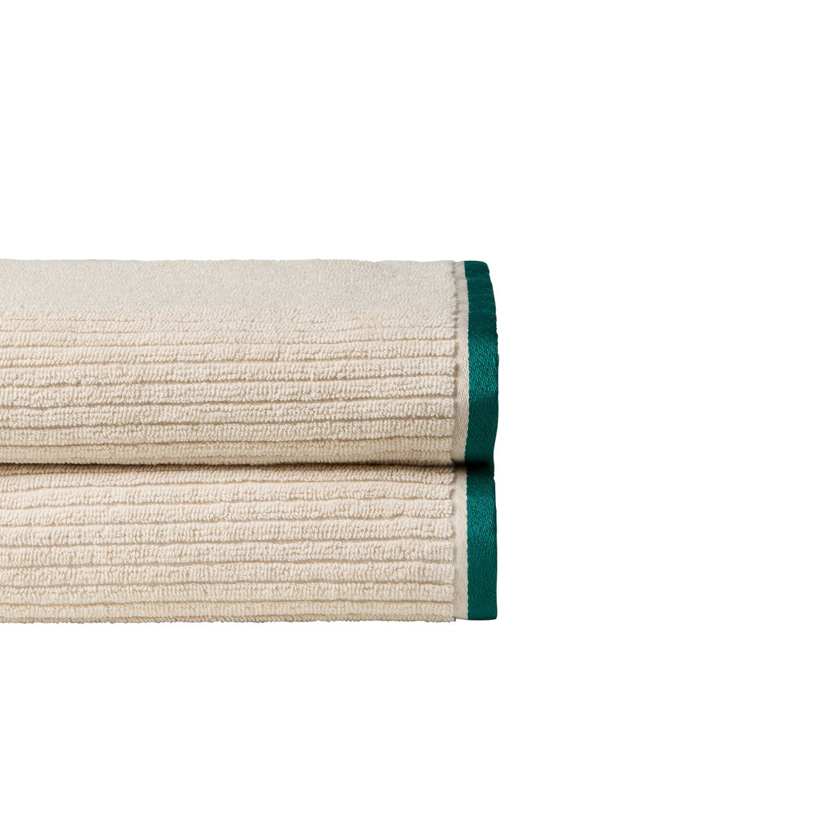 Serviette de toilette coton bio BUNDI creme, CARRE BLANC