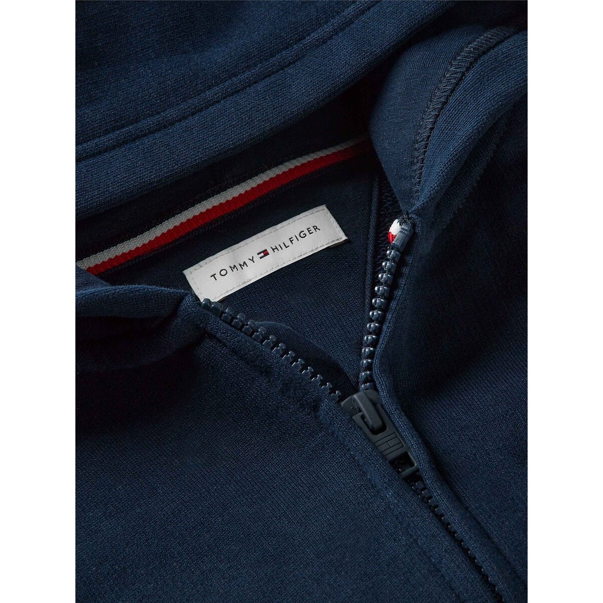 Sweat zippé à capuche bleu marine, TOMMY HILFIGER