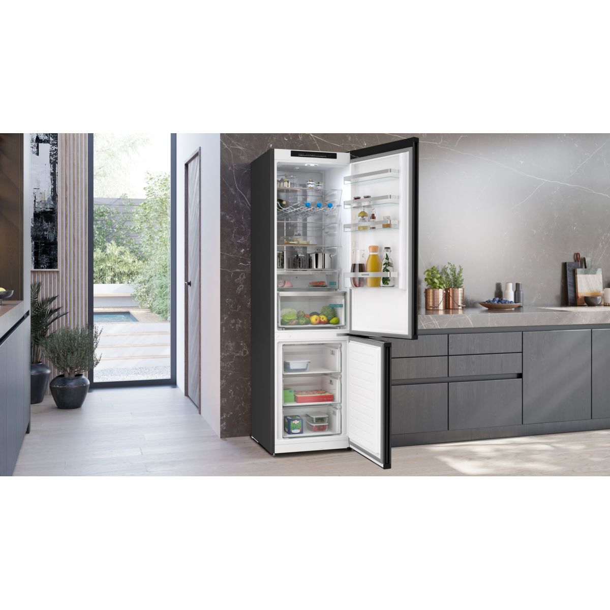 Réfrigérateur combiné KG39NVXCG couleur unique, SIEMENS