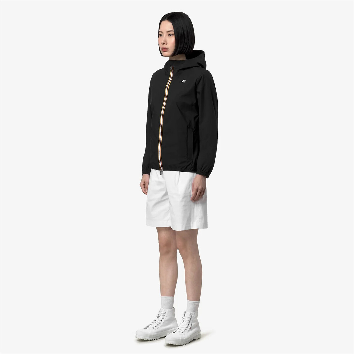Veste à capuche, LIL 2.0 STRETCH DOT noir, K-WAY