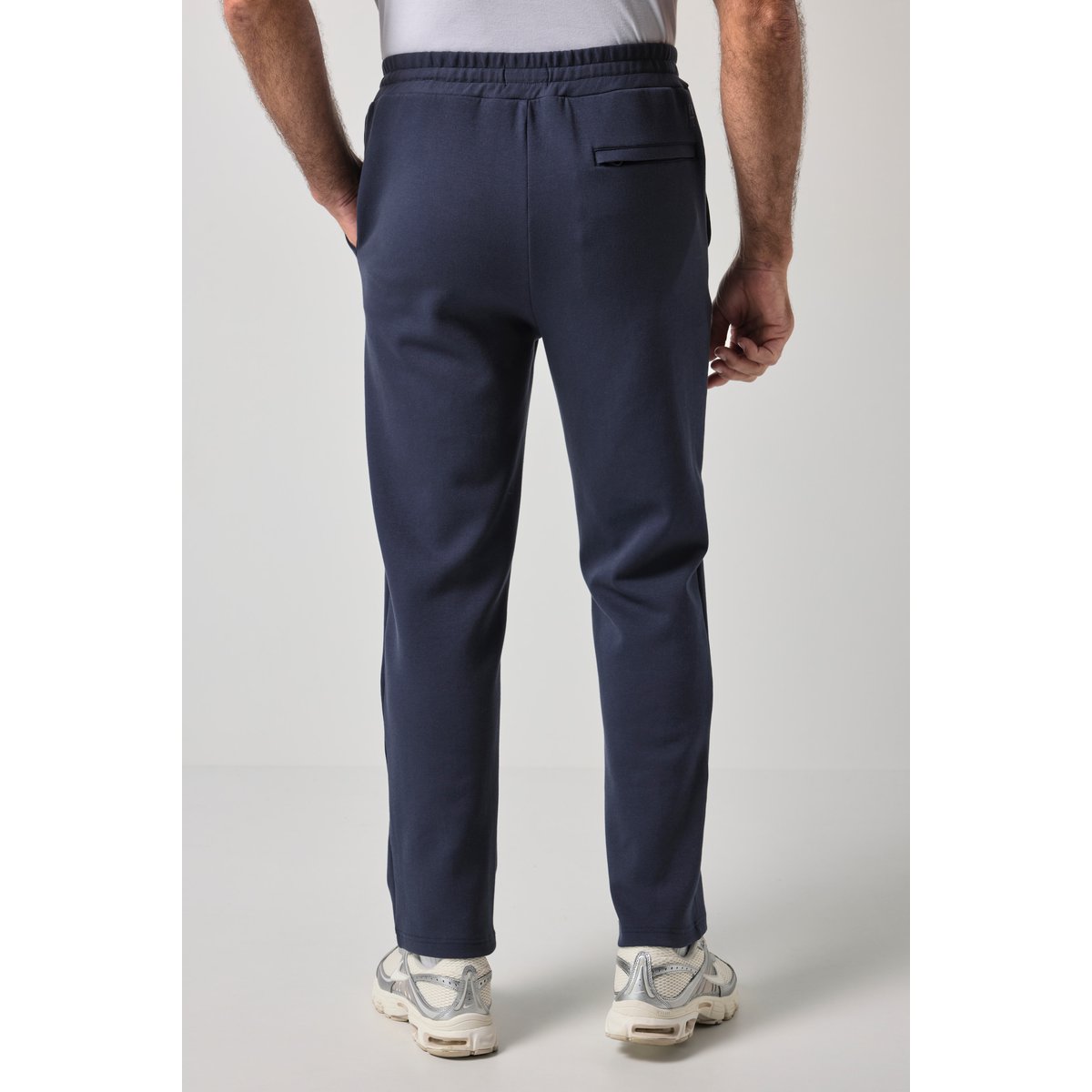 Pantalon chino en molleton bleu marine, JP1880