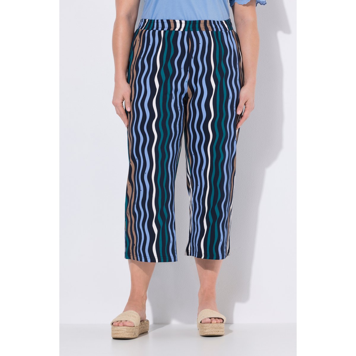 Jupe-culotte en jersey de coton bio marine, ULLA POPKEN