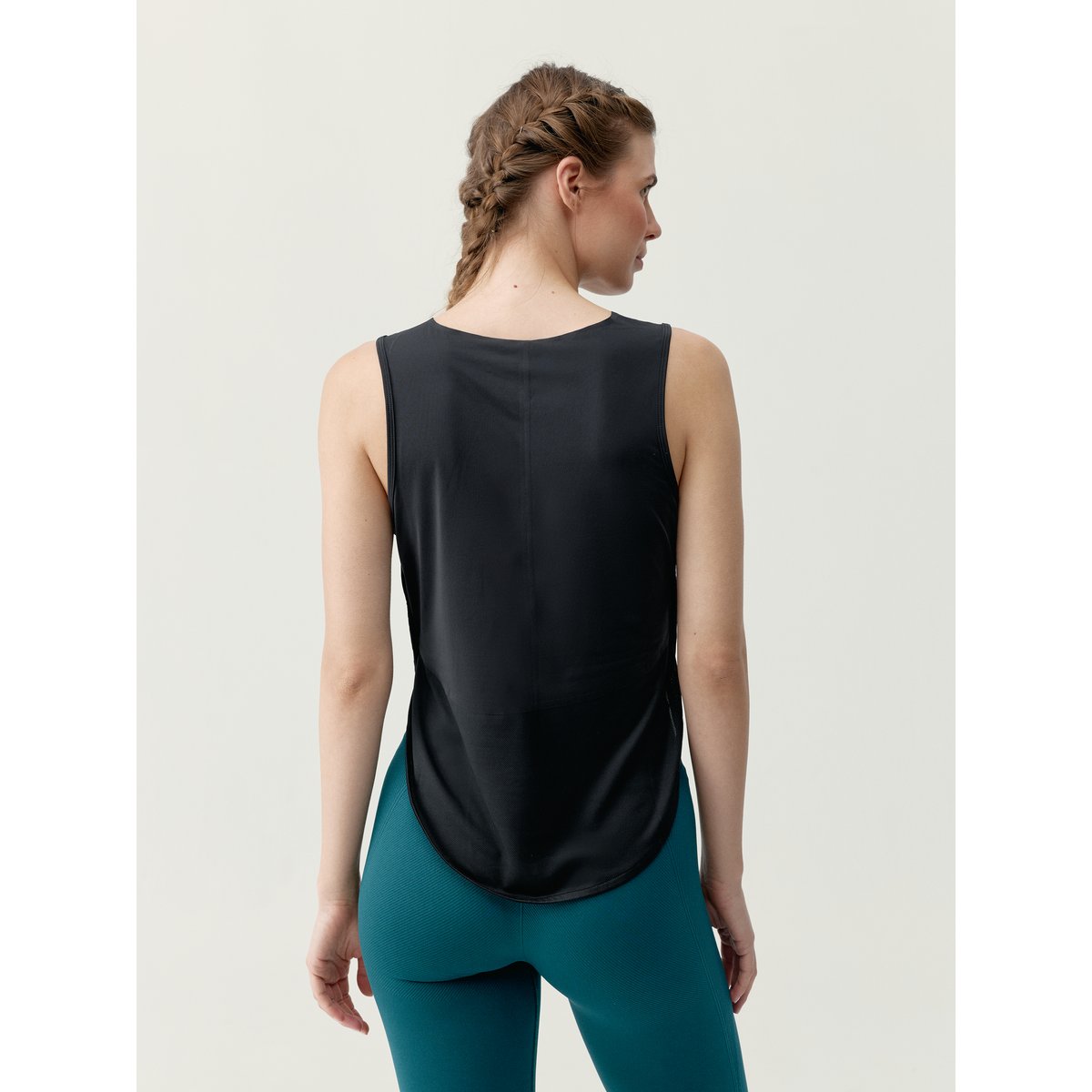 T-shirt de sport femme Caliope Sans manches séchage rapide noir profond, BORN