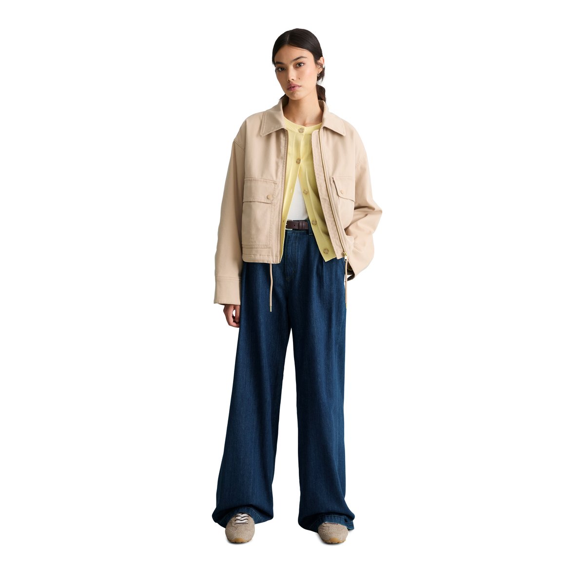 Veste en toile, coupe classique avec un col en peluche amovible beige, MARC O’POLO DENIM