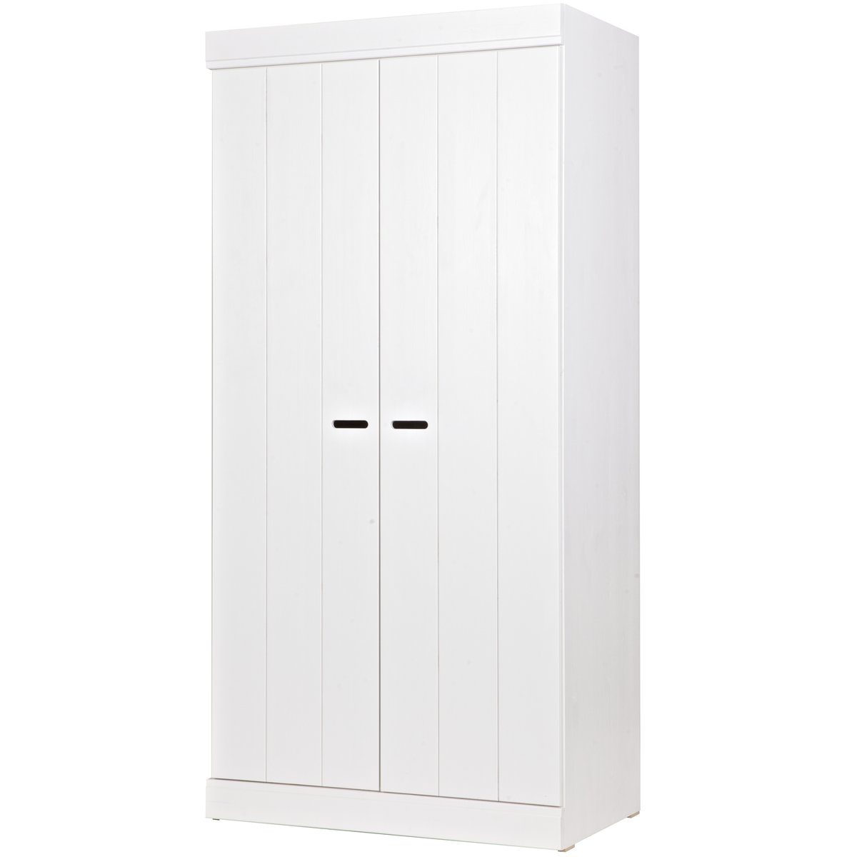 Armoire 2 portes en pin CONNECT blanc, WOOOD