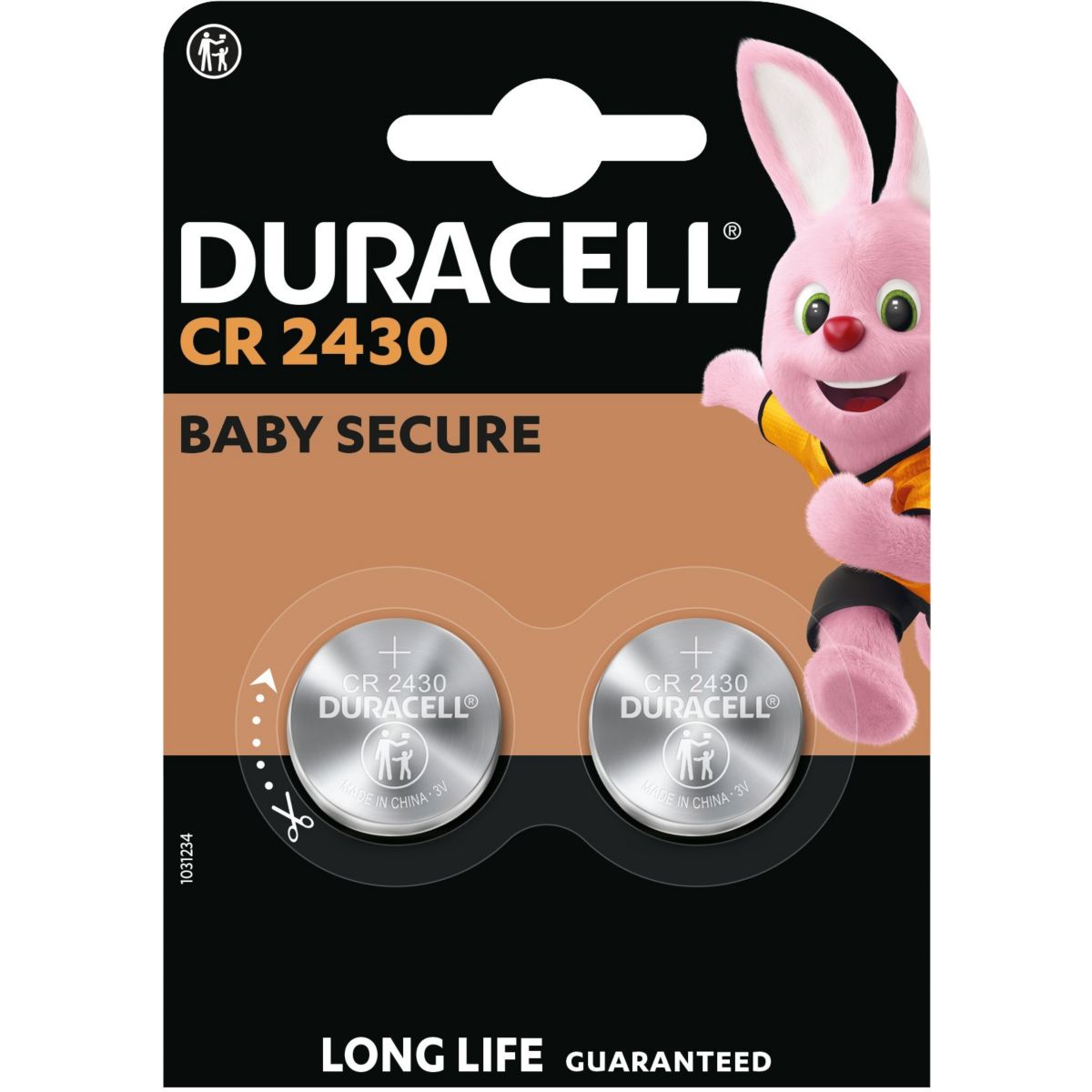 Pile CR 2430 x2 3V Lithium couleur unique, DURACELL