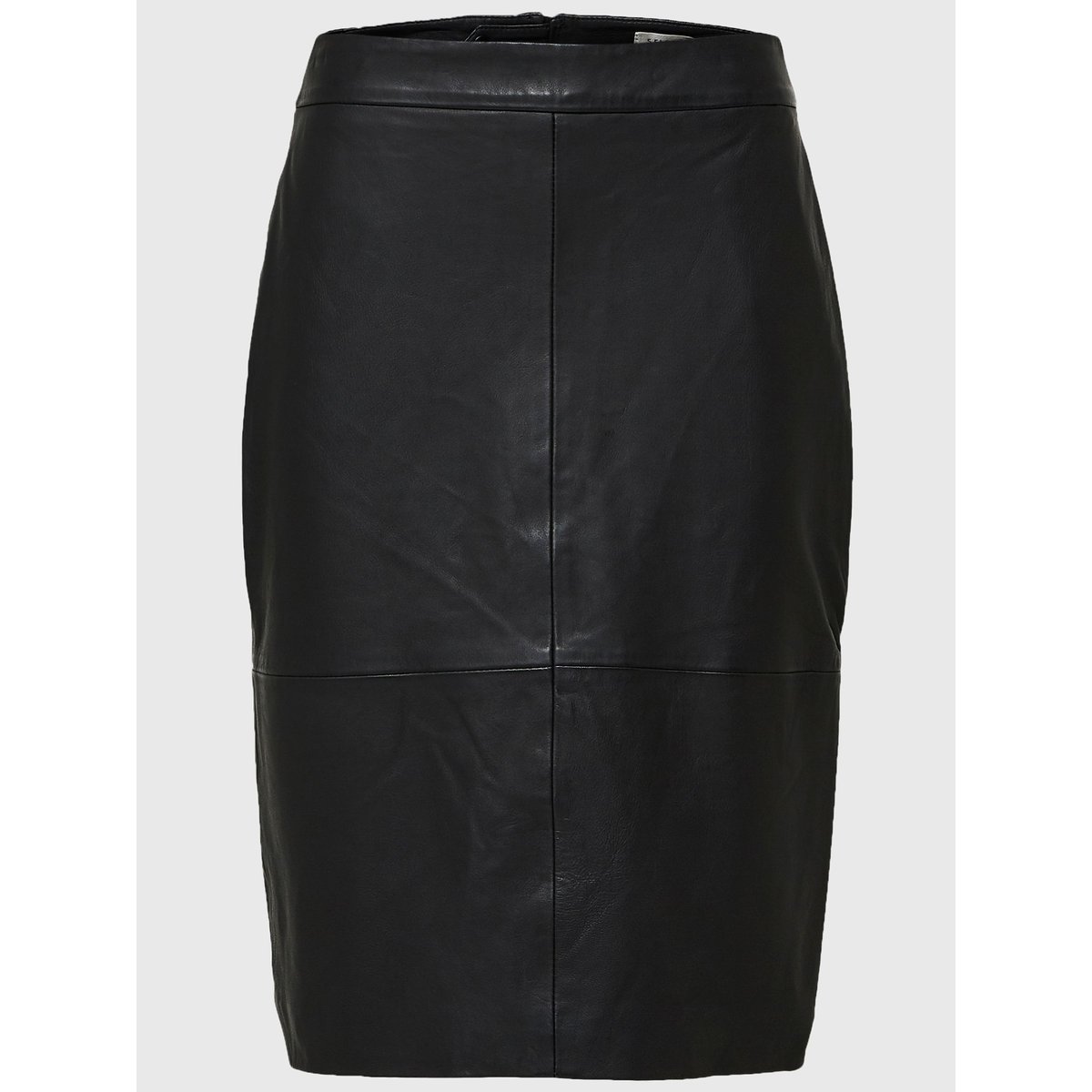 Jupe En Cuir Taille haute black, SELECTED