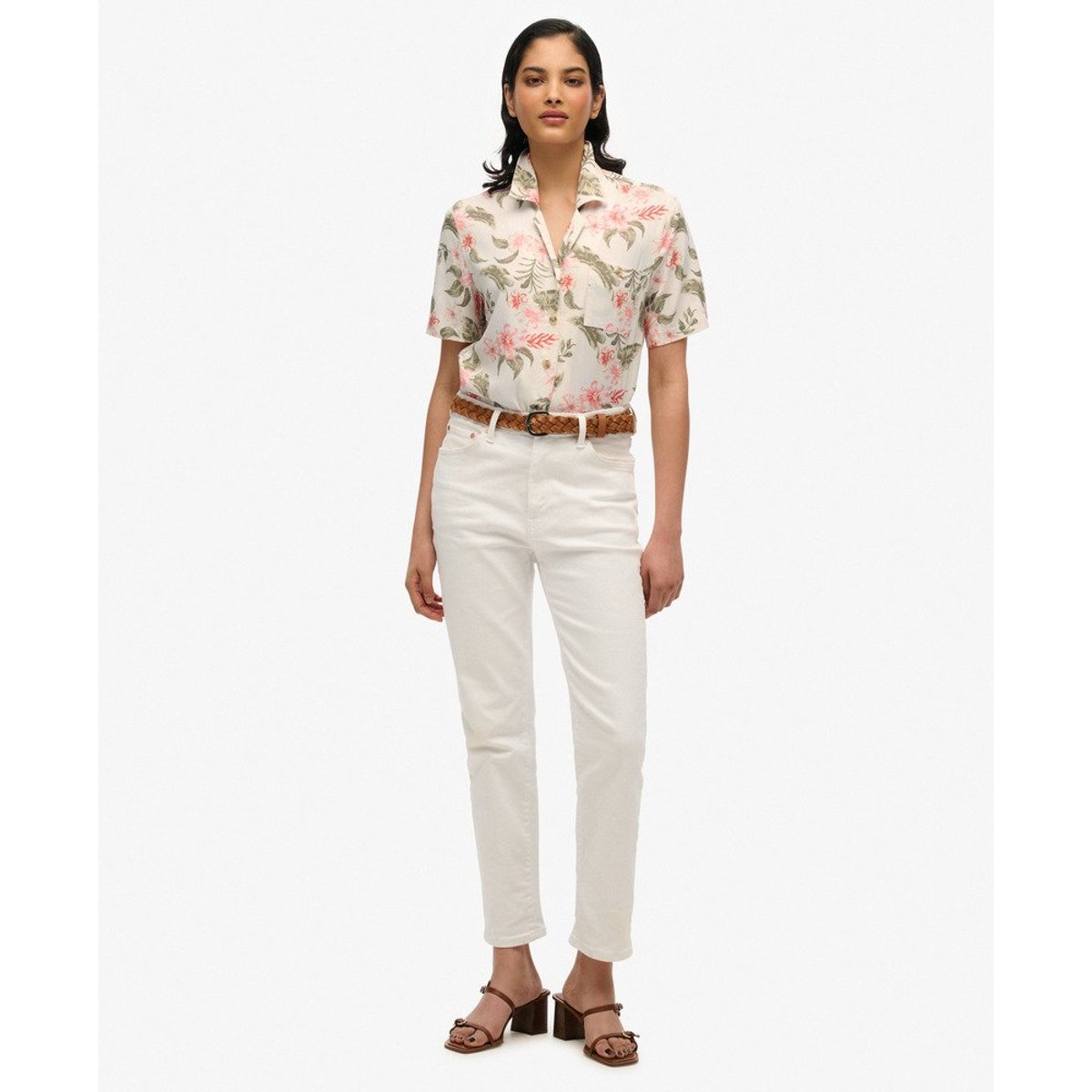Chemise Beach Resort écru botanique, SUPERDRY