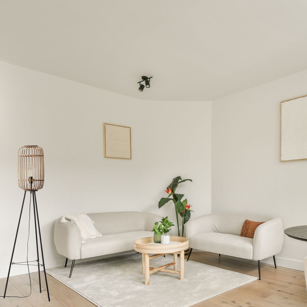 Lampadaire WOODROW brun clair, BRILLIANT