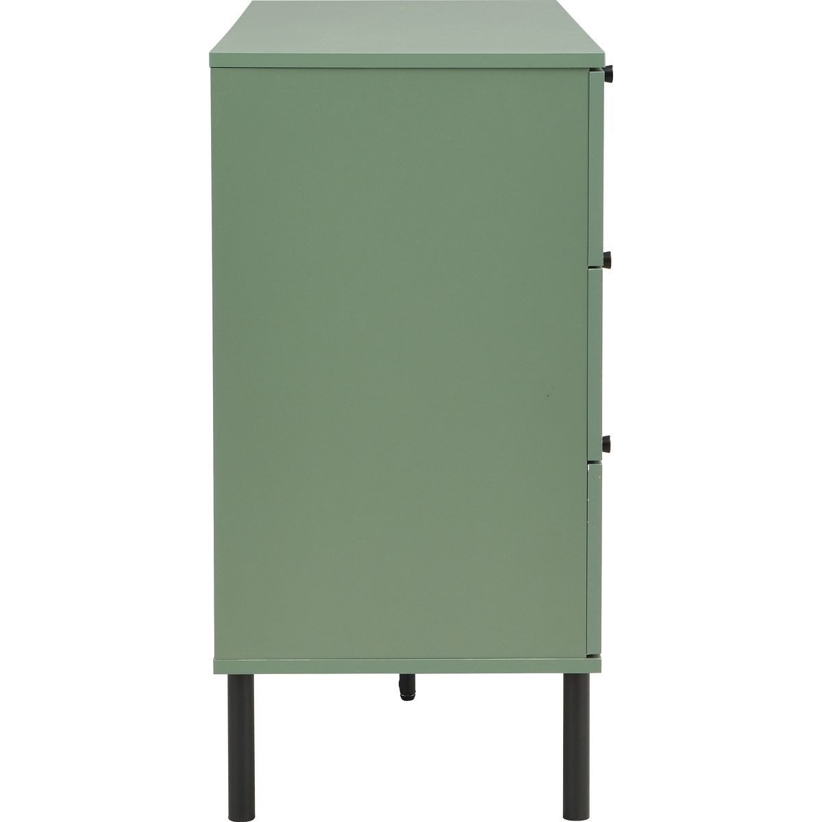 Commode 3 tiroirs en cannage - LUMA vert, HOMIFAB