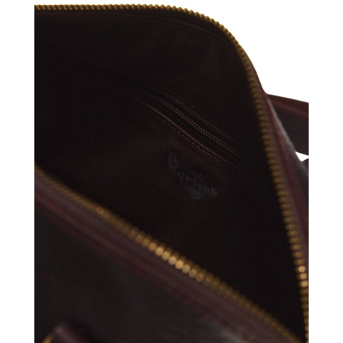 Handtasche Overdrive aus Leder mit Henkeln braun, DR. MARTENS