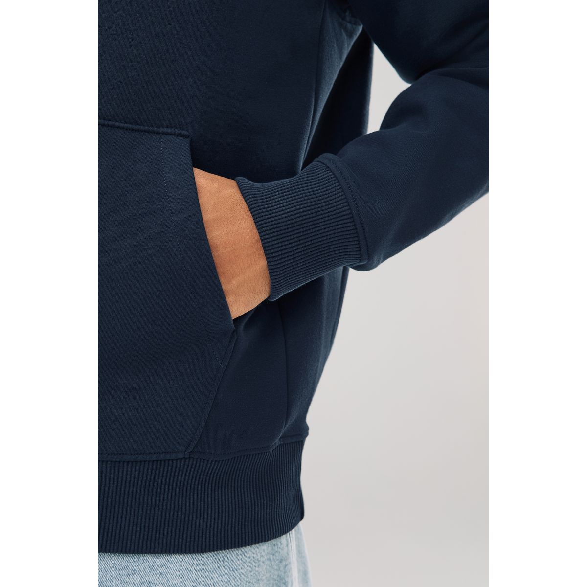 Sweat à capuche épais en jersey et coton bleu marine, NEXT