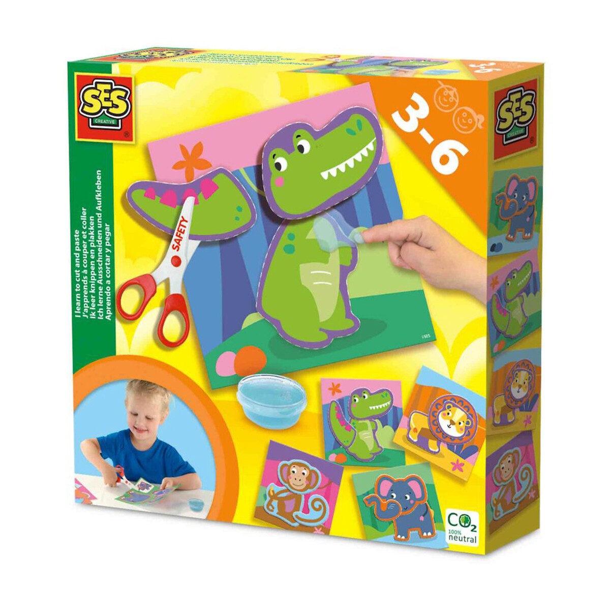 Brinquedo "Aprendo a cortar e a colar", SES multicolor, SES