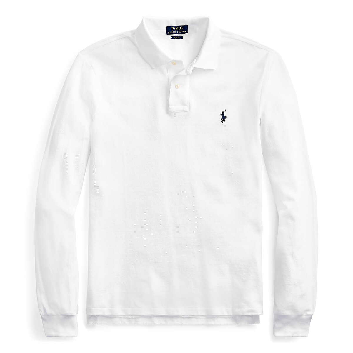 Slim fit polo shirt with cotton pique and long sleeves Polo Ralph