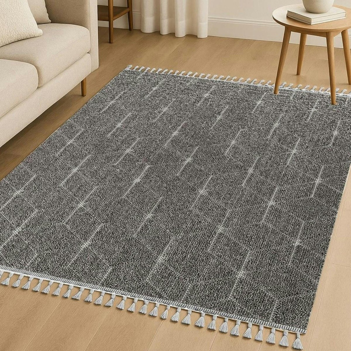 Tapis décoratif à motifs 120x180 ISTANBUL gris (cubes), PIER IMPORT