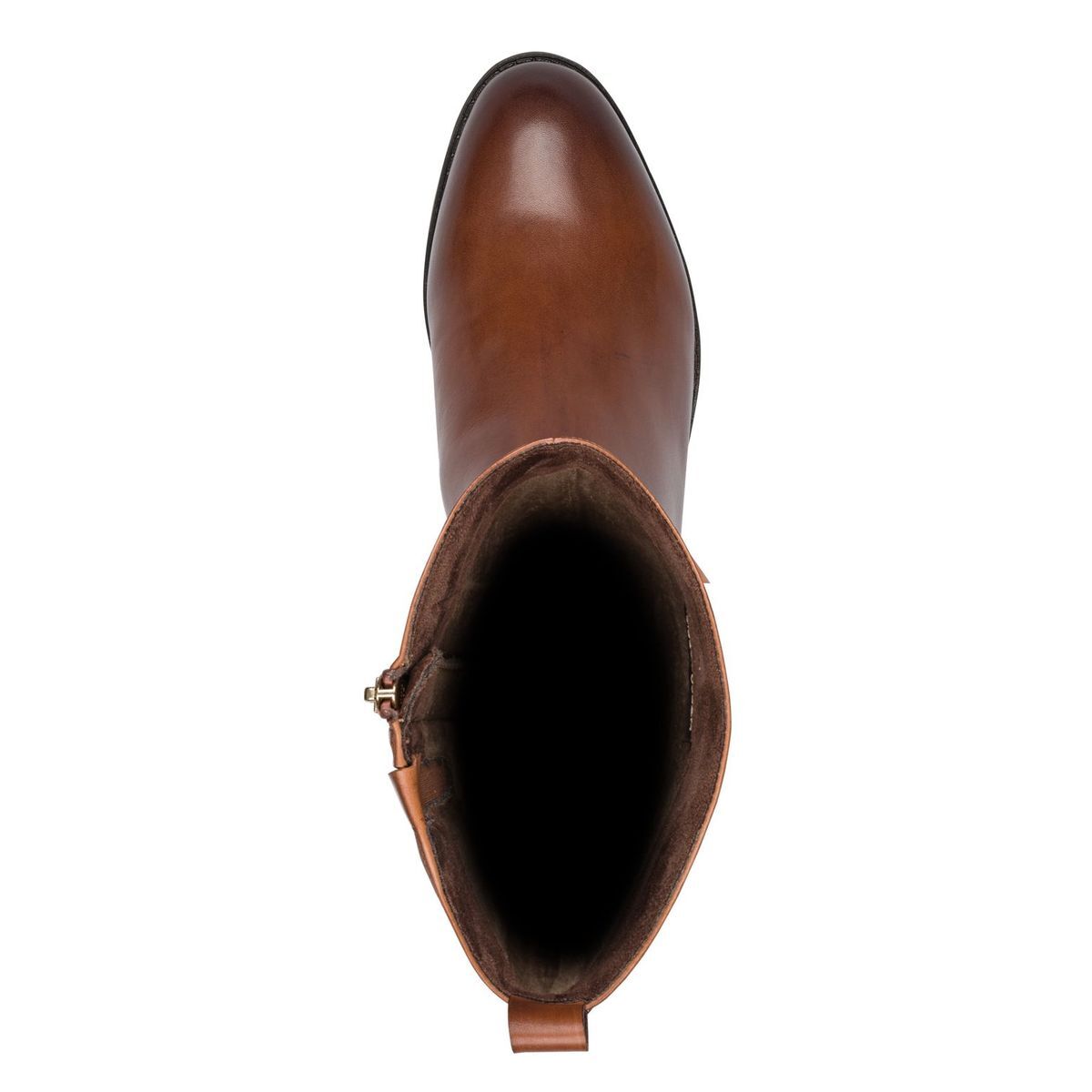 Bottes en cuir marron cognac, MARCO TOZZI