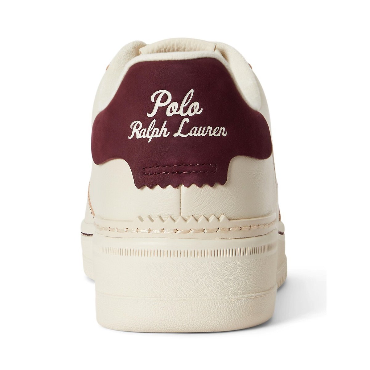 Masters Court Leather Trainers ecru/burgundy, POLO RALPH LAUREN