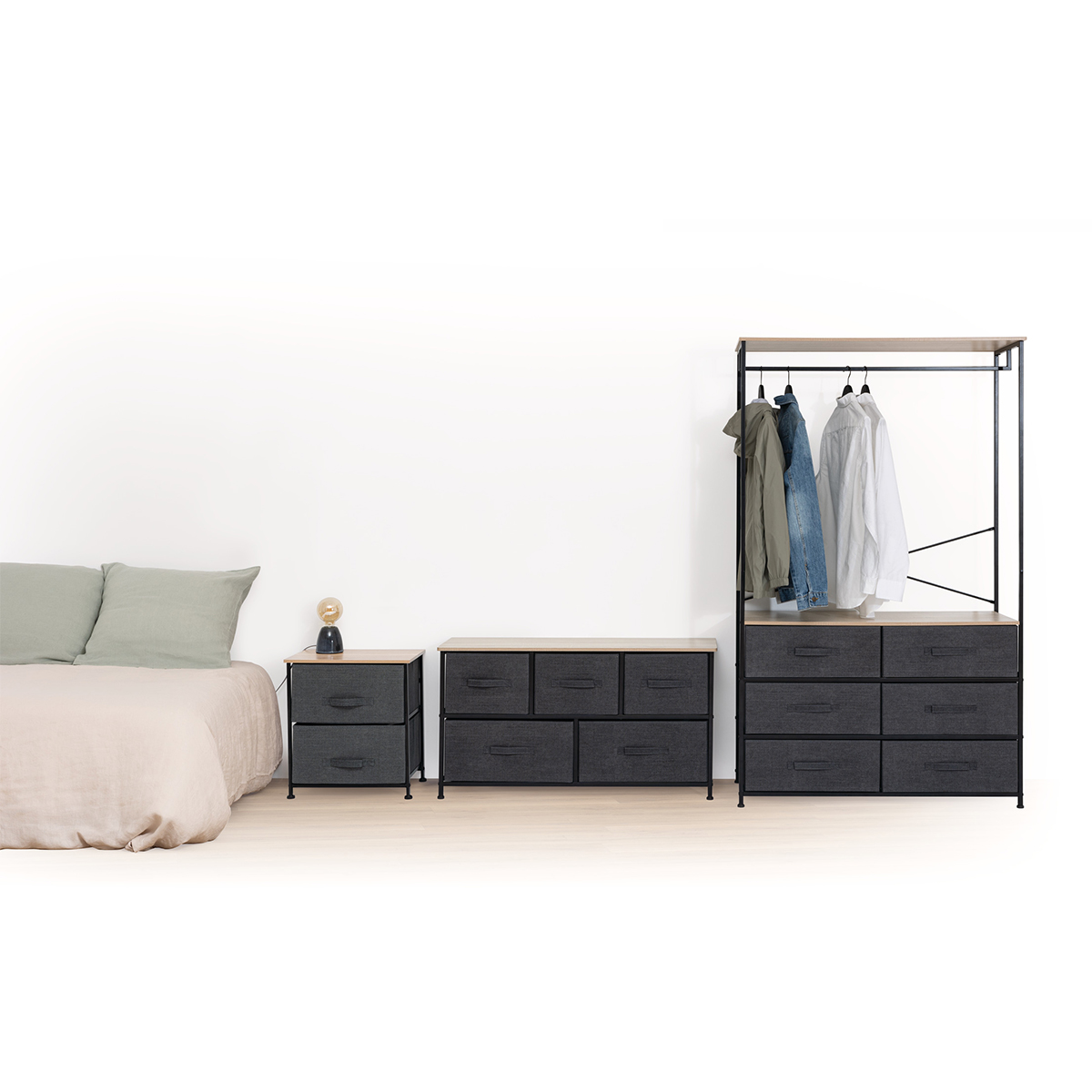 Dressing penderie 6 tiroirs TISSA gris, 5FIVE SIMPLY SMART