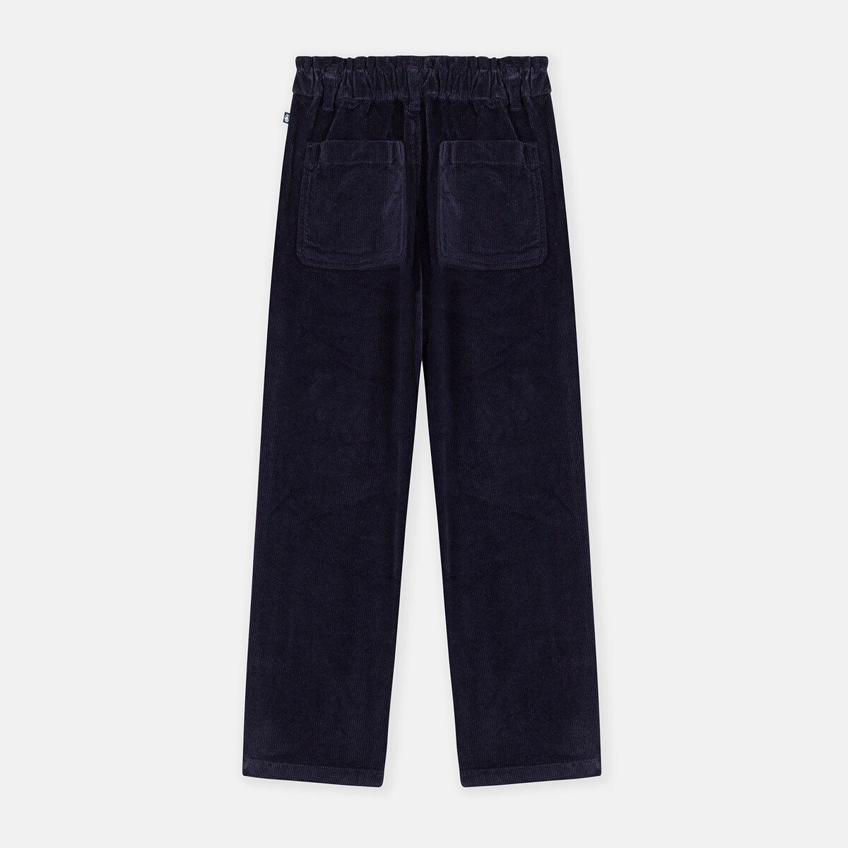 Pantaloni flare in velluto blu marino, PETIT BATEAU