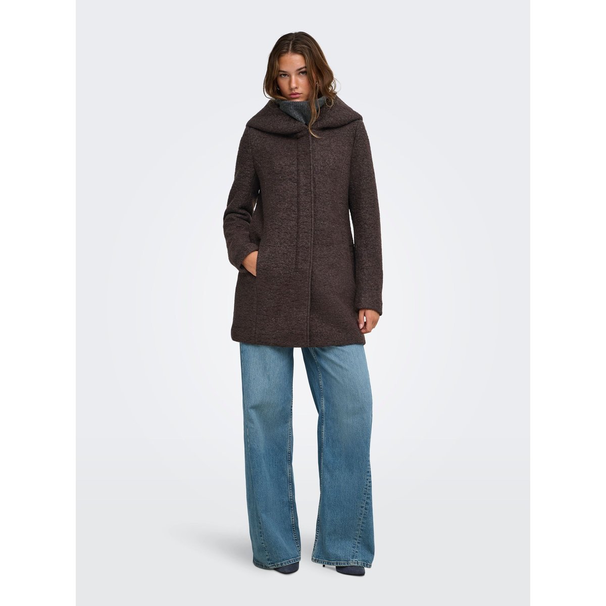 Manteau En Laine chocolate torte, ONLY