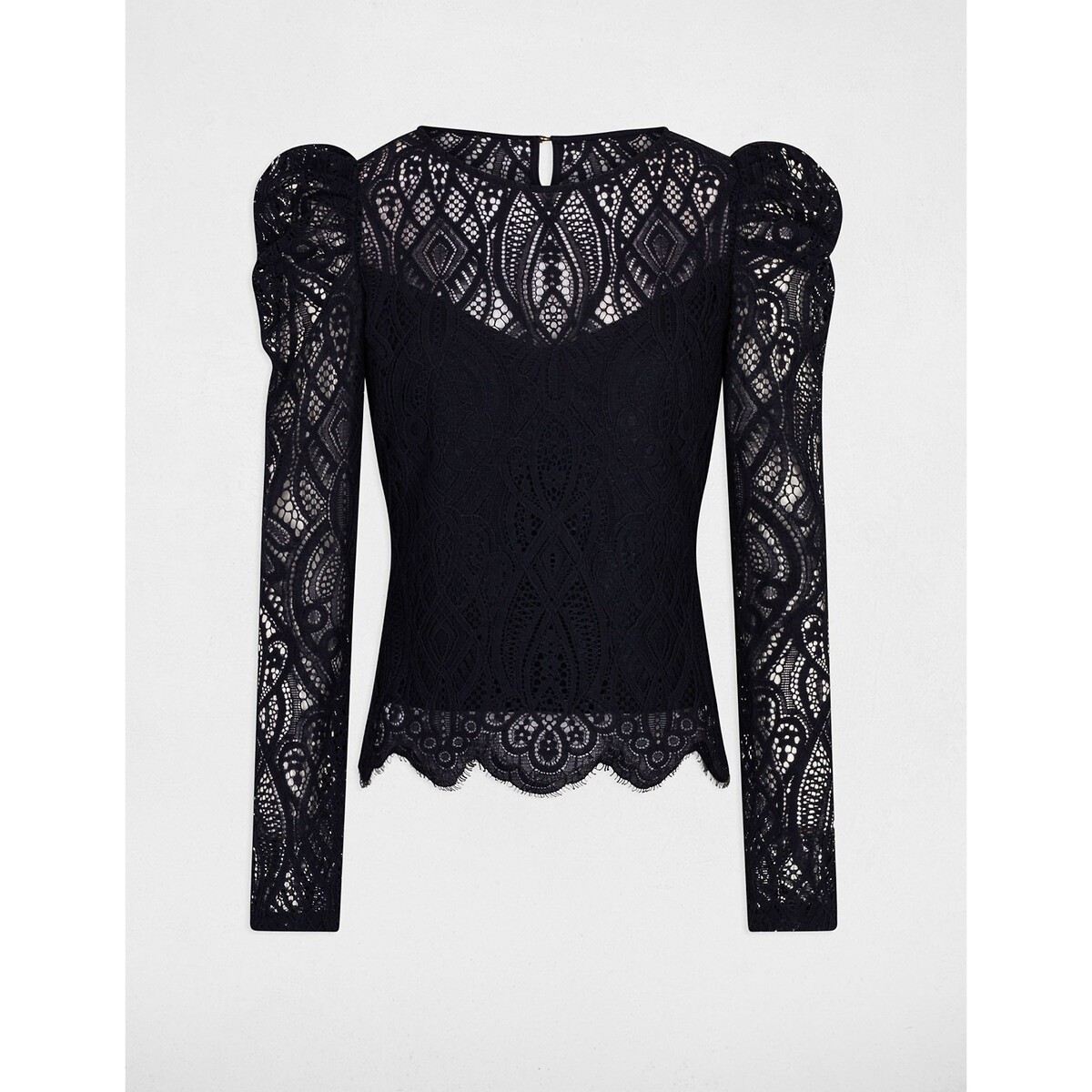 Crew Neck Blouse with Long Sleeves 90005821, MORGAN