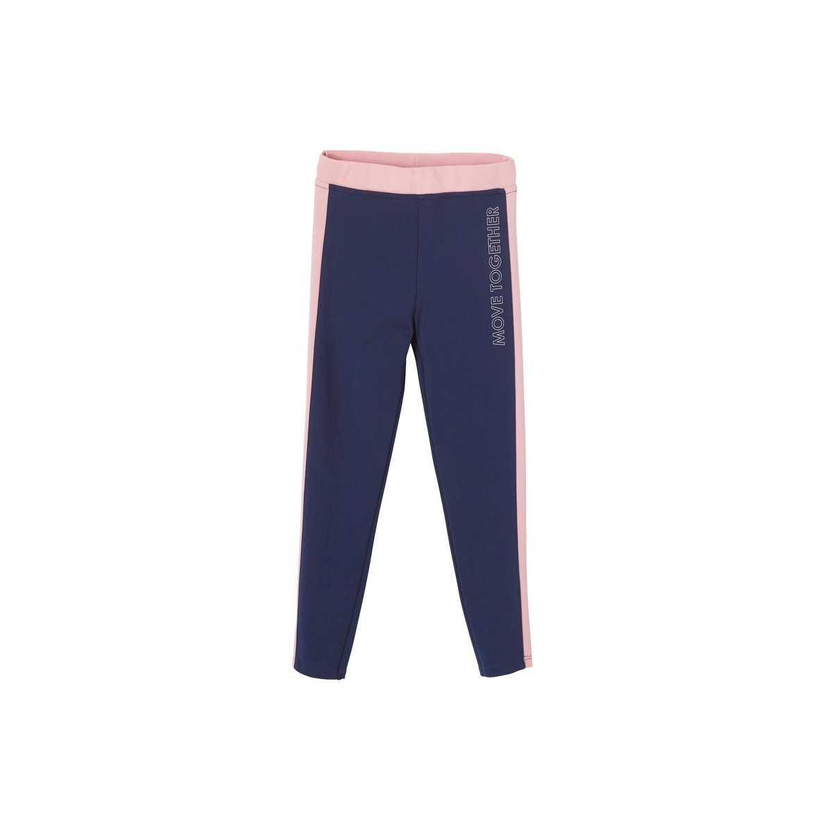 Legging de sport bandes côtes marine, VERTBAUDET
