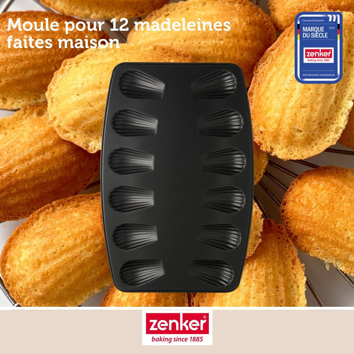 Set de 4 ustensiles de pâtisserie moule à gâteaux bols noir, ZENKER