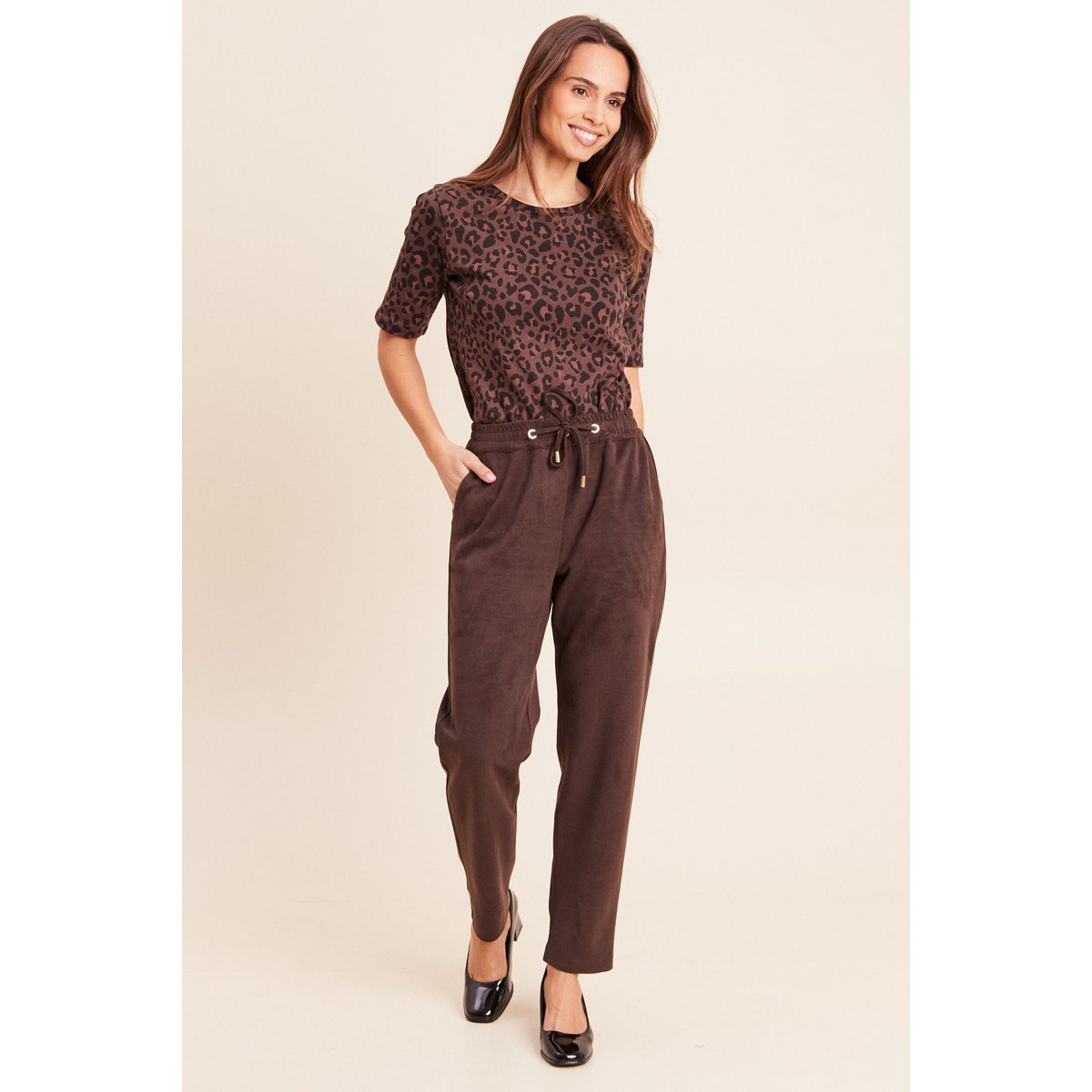 Jogging aspect daim marron foncé, BREAL