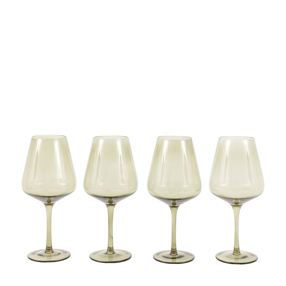Set of 4 Eden Wine Glasses in Smokey Green green, ÉDITÉ