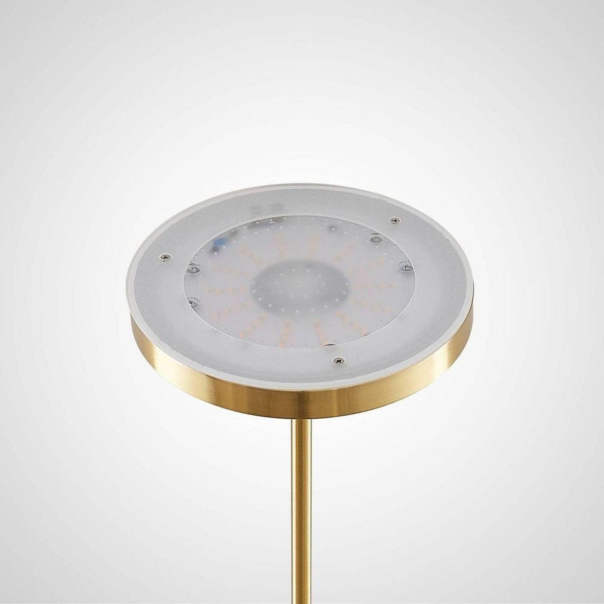 Lampadaire en métal moderneLED, Seppa laiton mat, LINDBY