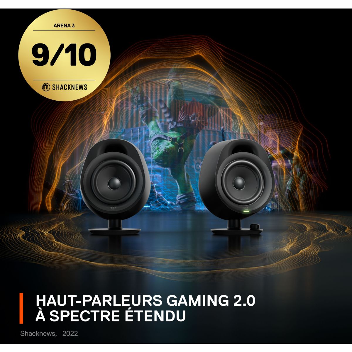 Enceinte PC ARENA 3 - BLACK couleur unique, STEELSERIES
