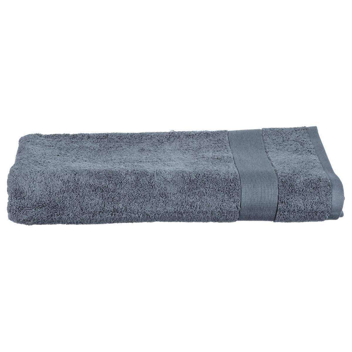 Drap de bain en coton ESSENTIEL gris foncé, ATMOSPHERA