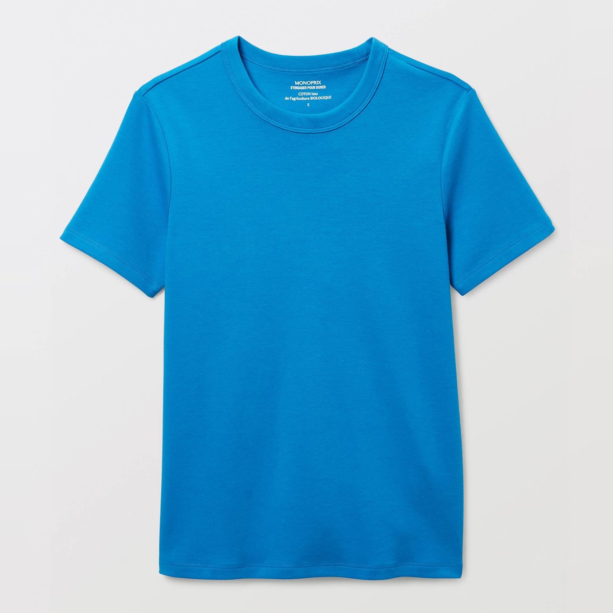 T-shirt manches courtes épais en coton BIO GOTS diva, MONOPRIX