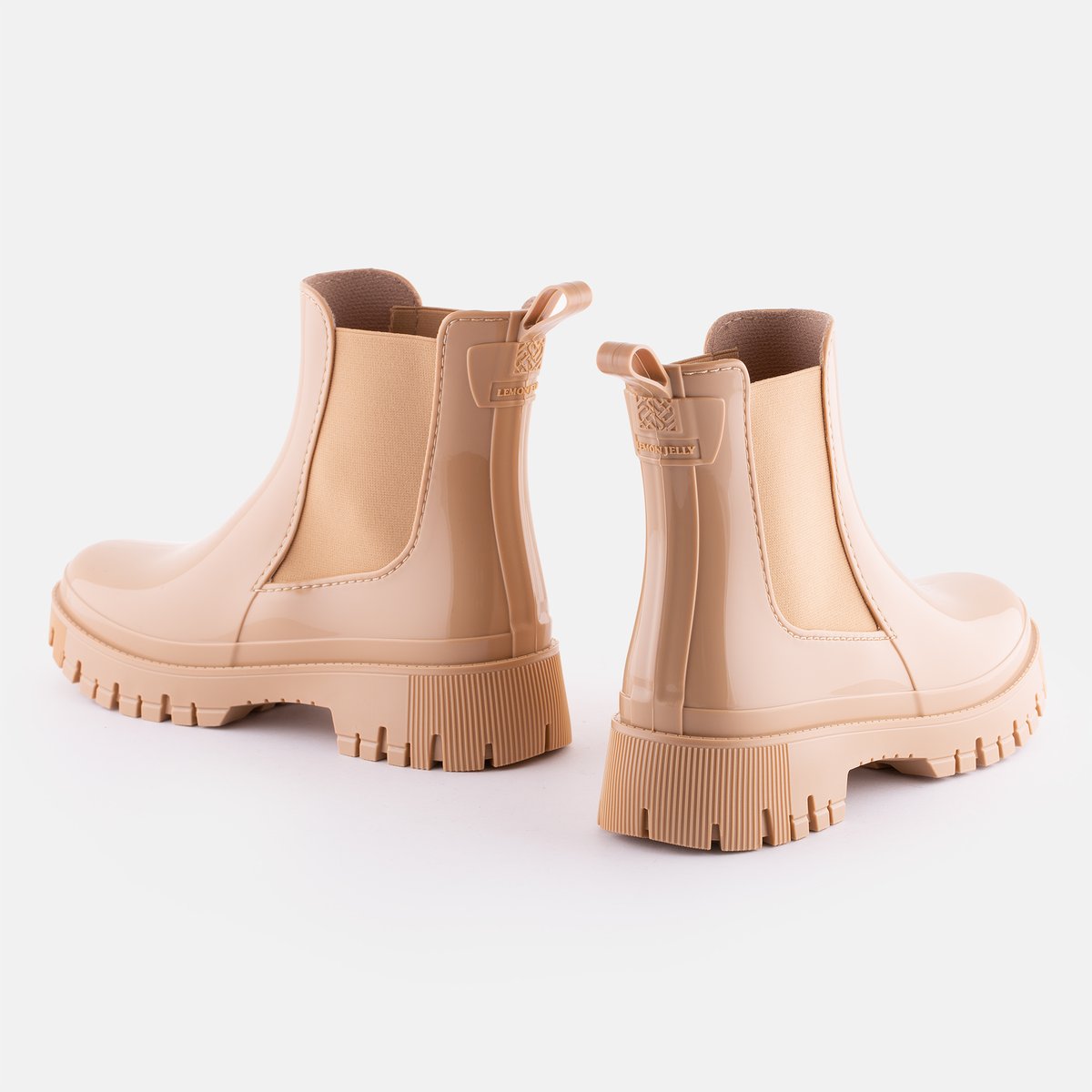 Bottines de pluie avec semelle intérieure respirable PEACHY sable, LEMON JELLY