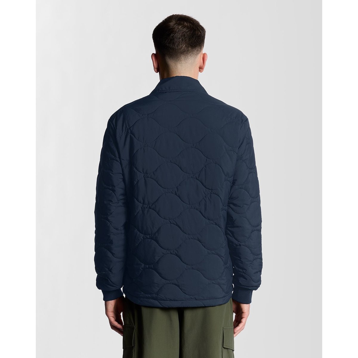 Veste déperlante ripstop matelassée bleu foncé marine, LYLE & SCOTT