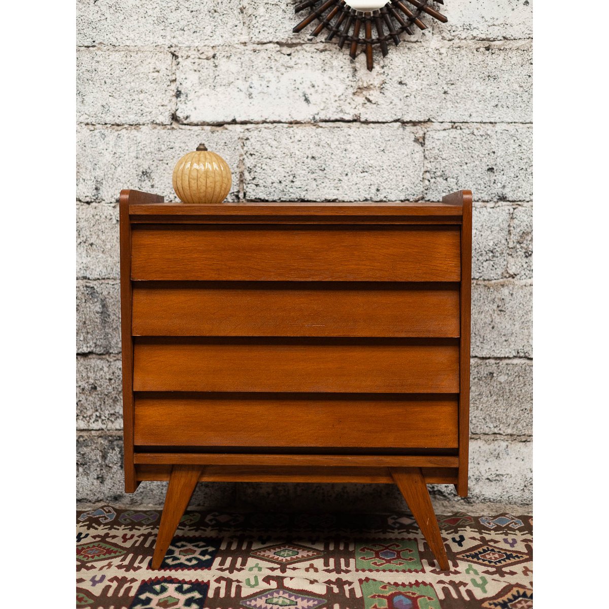 Commode en teck Olga N°688 - Bon état marron, DEBONGOUT