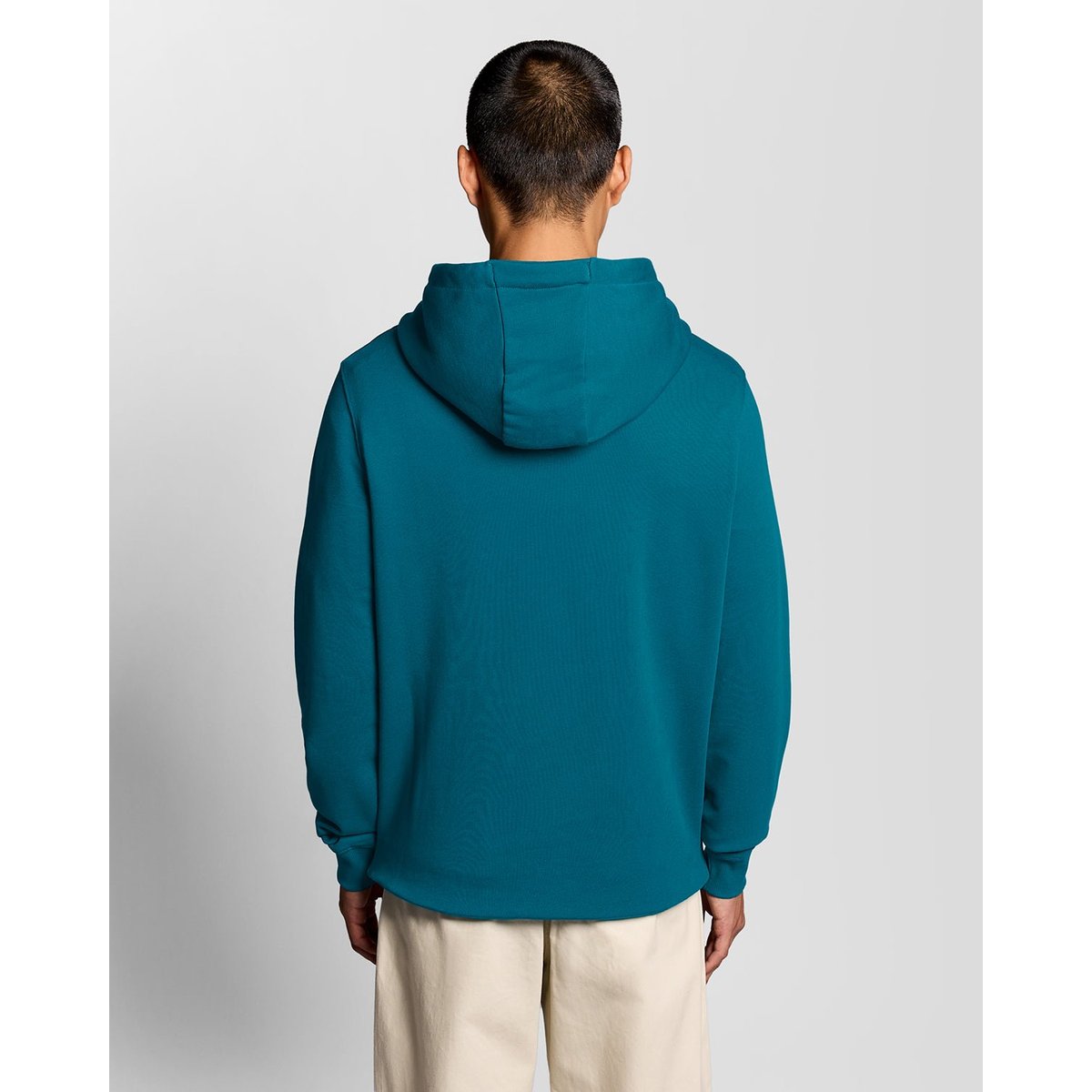 Sweat à capuche en coton loopback bleu lagon, LYLE & SCOTT