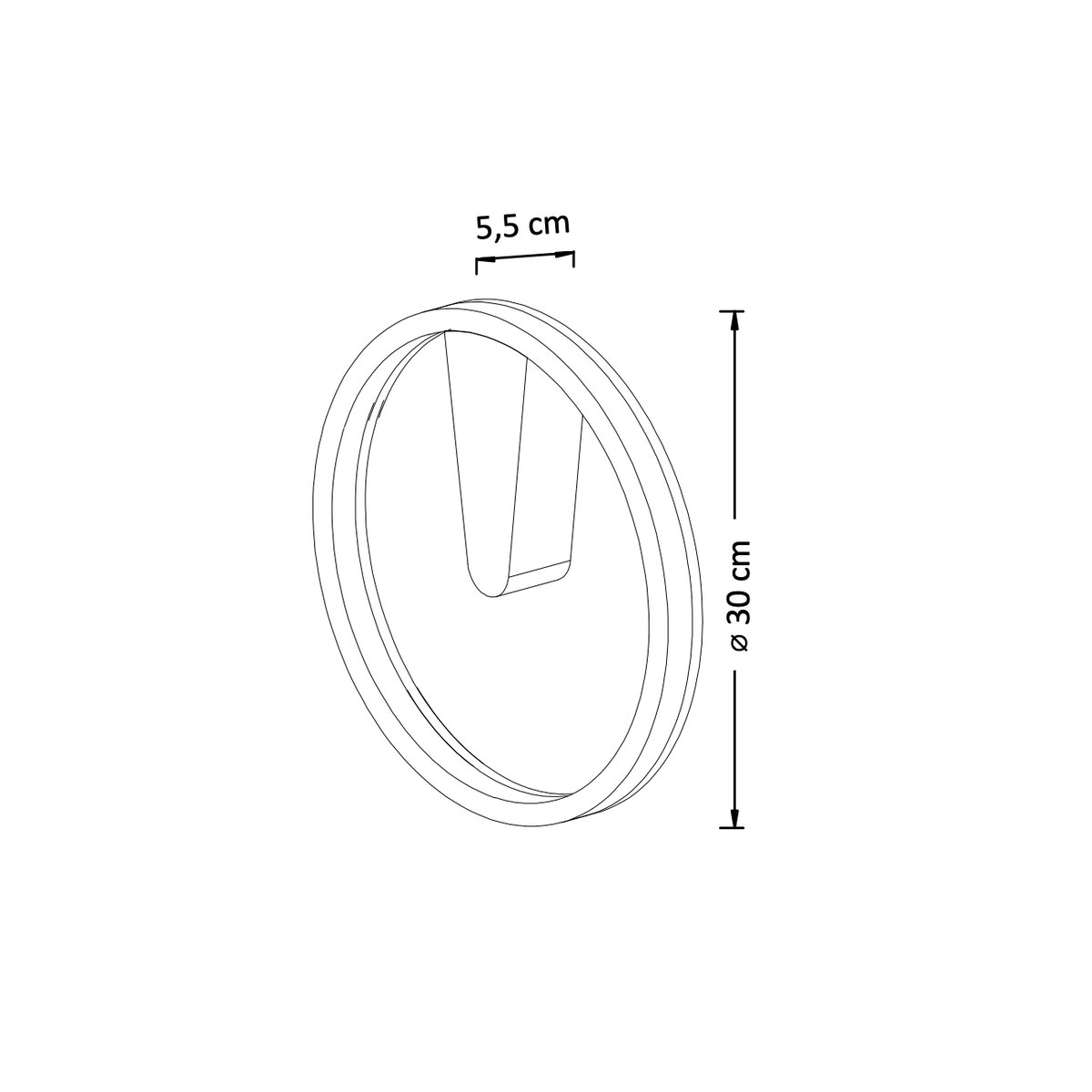 Applique murale minimaliste - SCOTT noir, KOSILUM