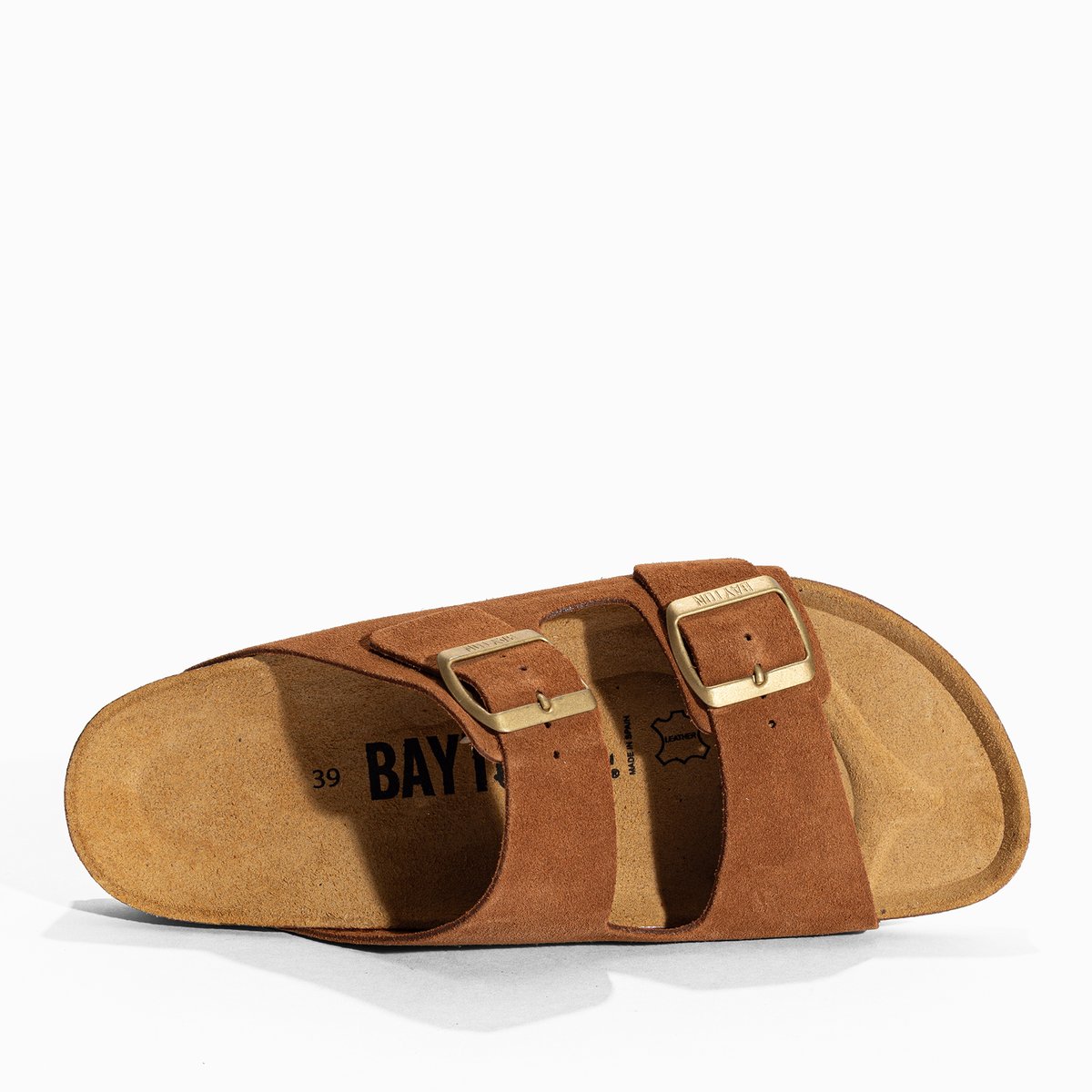 Sandales en cuir suedé ATLAS camel, BAYTON
