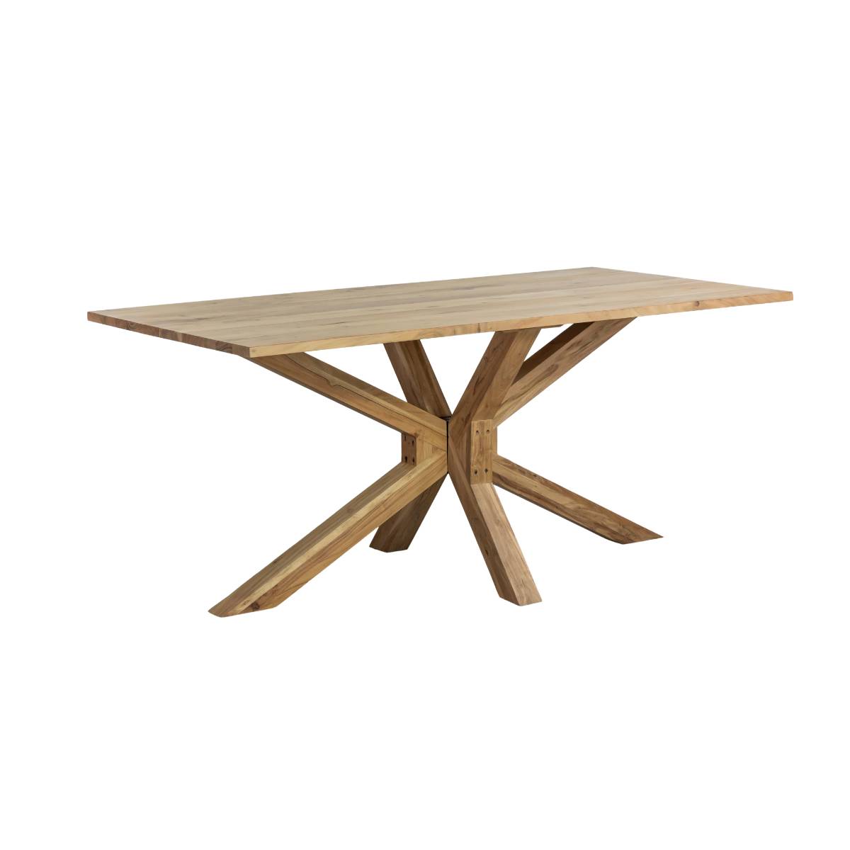 Table à manger en bois d'acacia IZEL bois clair, MADE IN MEUBLES