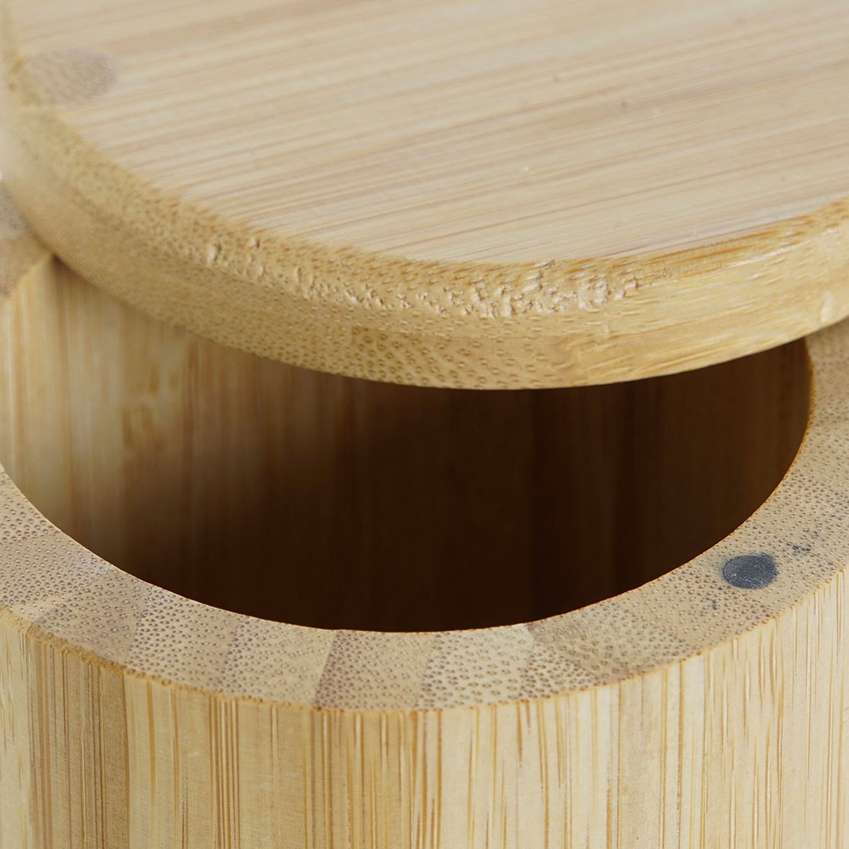 Pot à sel rond bambou 8,5x8,5x8,5cm bois, WADIGA
