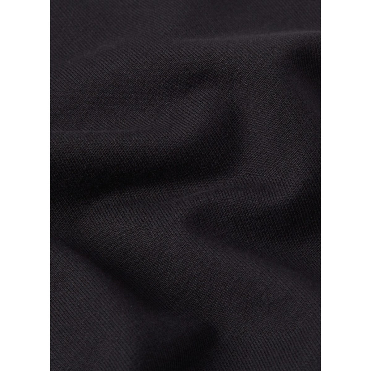 Pull en coton biologique noir uni avec une coupe droite et un col montant noir, G-Star RAW