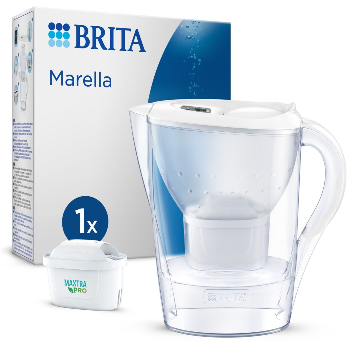 Carafe filtrante marella blanc blanc, BRITA