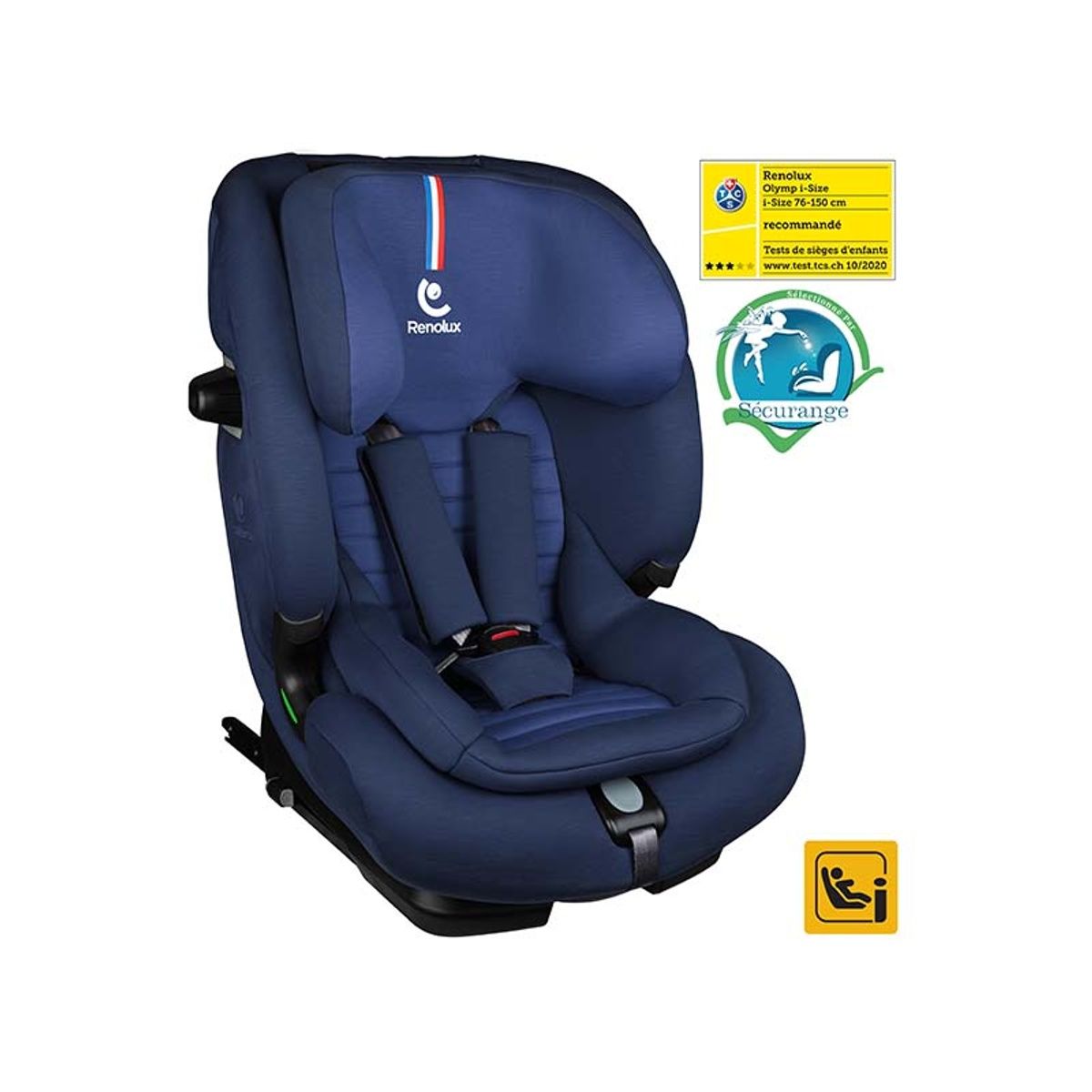 Siège-auto Olymp i-Size Groupe 1/2/3 bleu, RENOLUX