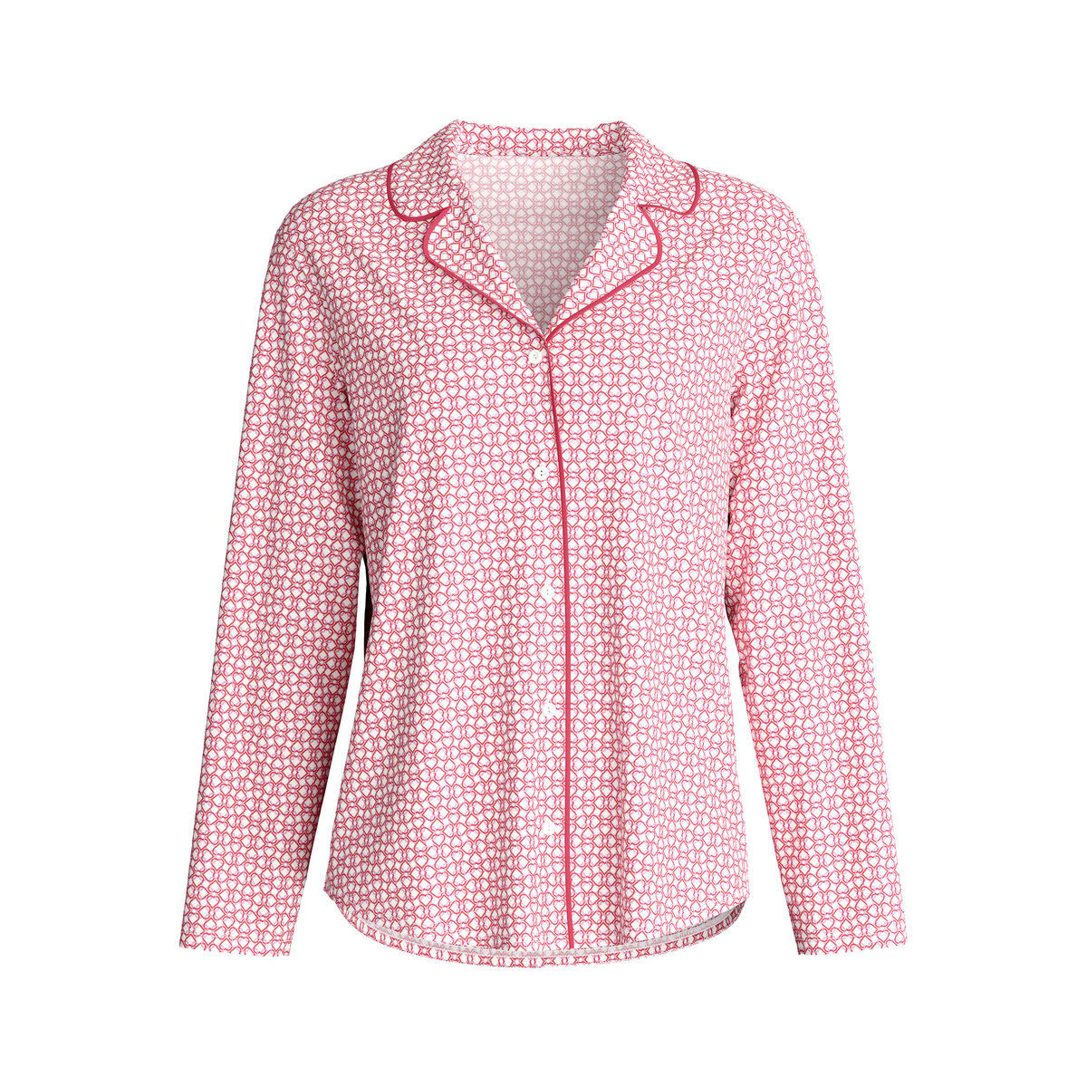 Chemise à manches longues avec boutons manches longues Coton FAVOURITES LOVE daret red, CALIDA