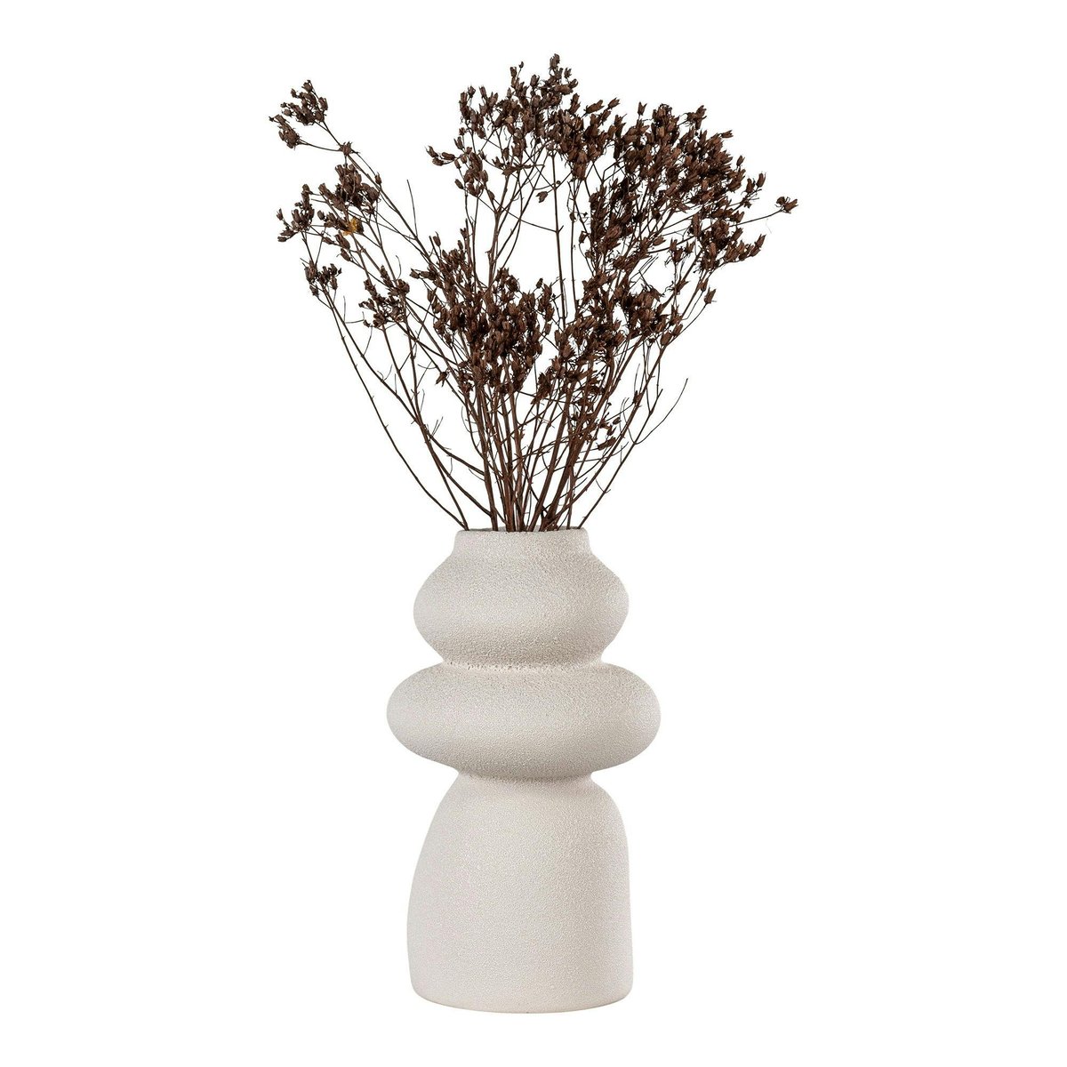 Vase design en céramique beige beige, PIER IMPORT